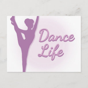 Cartão Postal Dance Life Ballerina - Roxo -