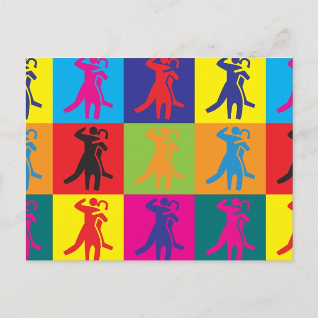 Cartão Postal Dance Pop Art (Frente)