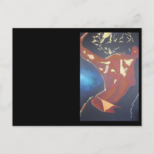 Cartão Postal DanceFloor Diva Summer Férias Abstrato Art