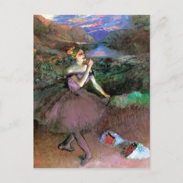 Cartão Postal Dancer com Buquês de Degas (Frente)