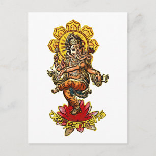 Cartão Postal DANCING GANESHA   faça seu próprio histórico