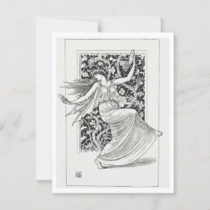 Cartão Postal Dancing Nymph Walter Crane Art