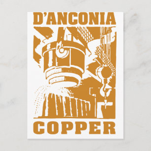 Cartão Postal d'Anconia Copper / Logotipo de cobre