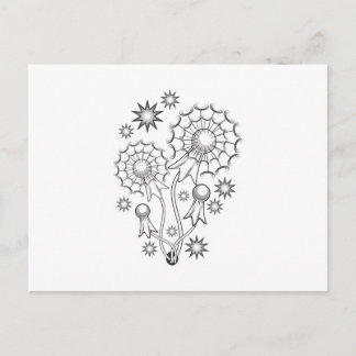 Cartão Postal Dandelion Tattoo Design