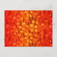 Dandelions Field Summer Flowers Red Orange Ombre