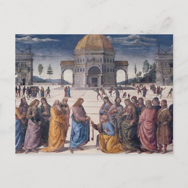 Cartão Postal Dando as chaves à Rua. (Frente)