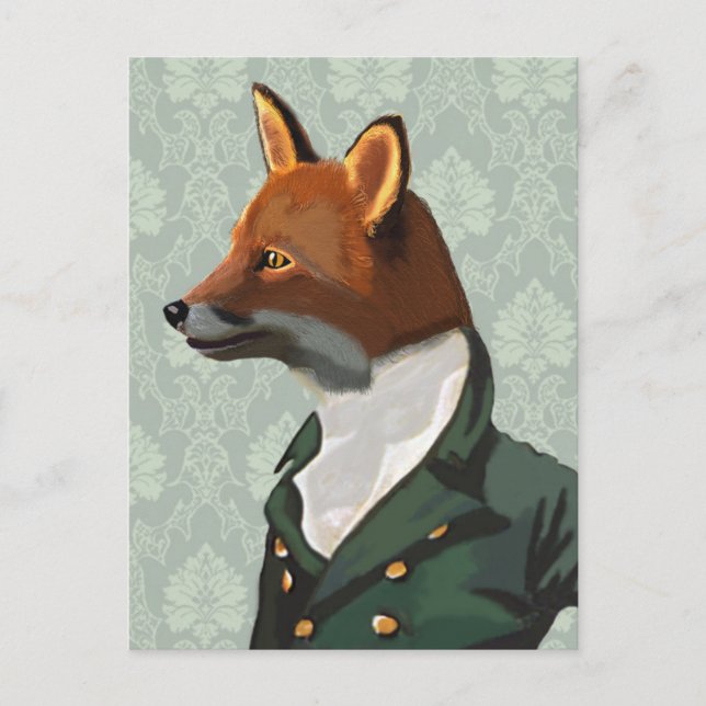 Cartão Postal Dandy Fox Portrait 2 (Frente)