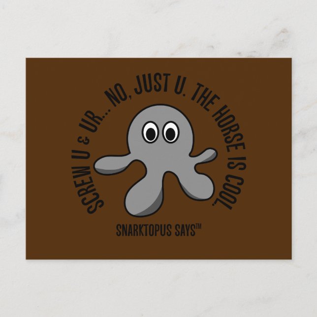 Cartão Postal Dane-se você e o cavalo que você andou (Frente)