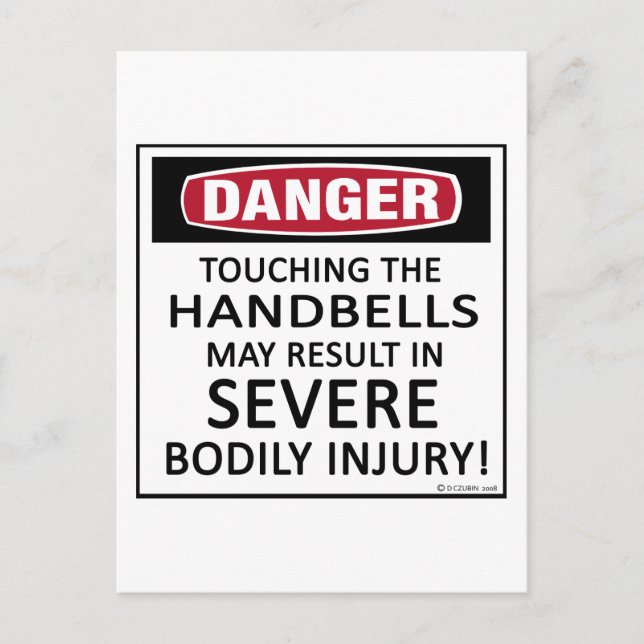 Cartão Postal Danger Handbells (Frente)