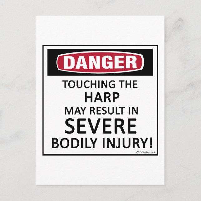 Cartão Postal Danger Harp (Frente)