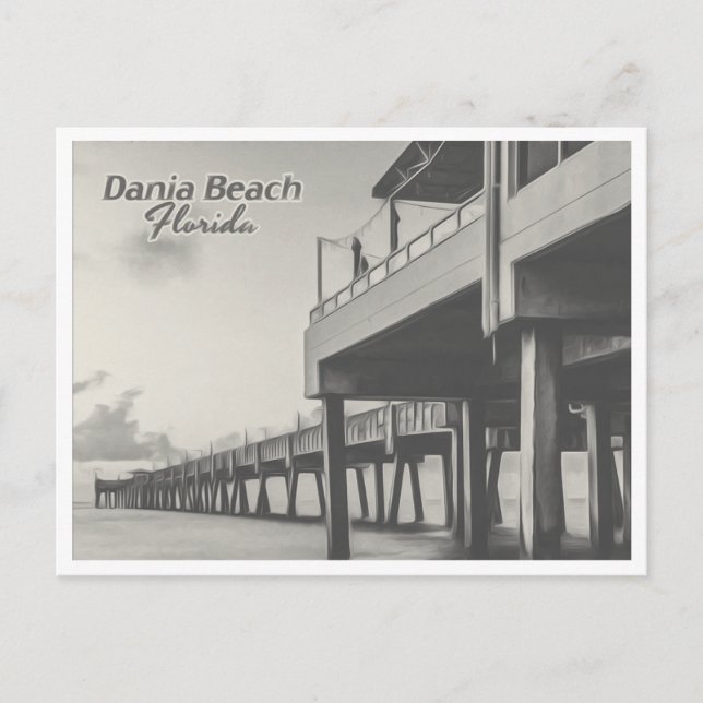 CARTÃO POSTAL DANIA BEACH FLORIDA (Frente)