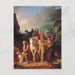 Cartão Postal Daniel Boone que escolta os colonos
