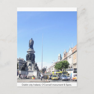 Cartão Postal Daniel O'Connell Monument image & Dublin Spire