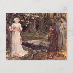 Cartão Postal Dante e Beatrice belas artes