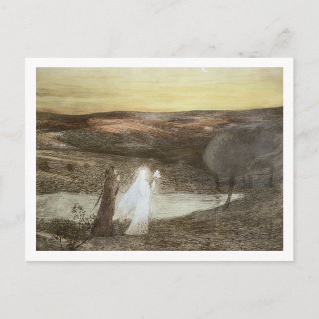 Cartão Postal Dante e Beatrice, de "L'Estampe Moderne", publ (Frente)