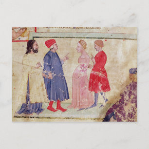 Cartão Postal Dante e Virgil com Francesca da Rimini