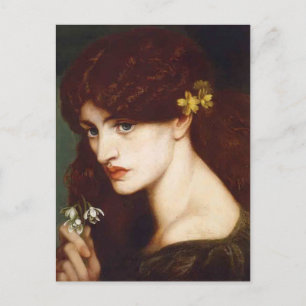 Cartão Postal Dante Gabriel Rossetti- Blanzifiore (Flores de Nev