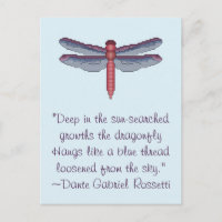 Cartão postal Dante Gabriel Rossetti Dragonfly