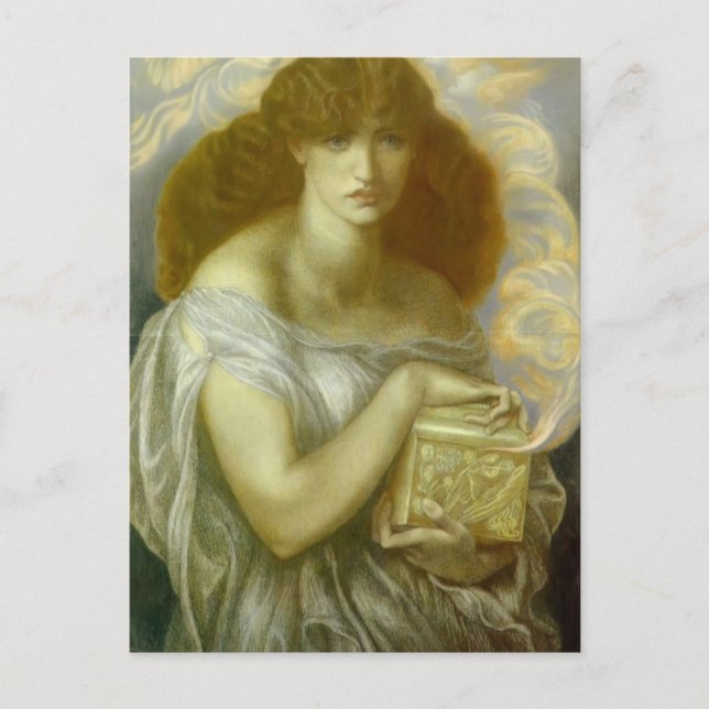 Cartão Postal Dante Gabriel Rossetti: Pandora (Frente)