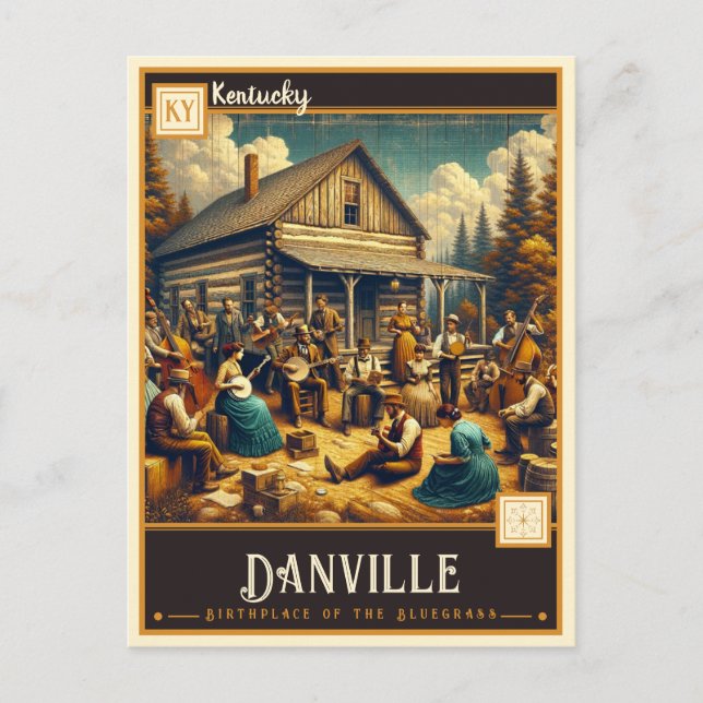 Cartão Postal Danville, Kentucky | Vintage (Frente)