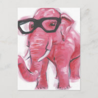 Dapper | Elefante Rosa Em Óculos