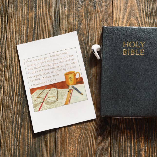 Cartão Postal Dar Reconhecimento Agradecimento ao Pastor (Criador carregado)