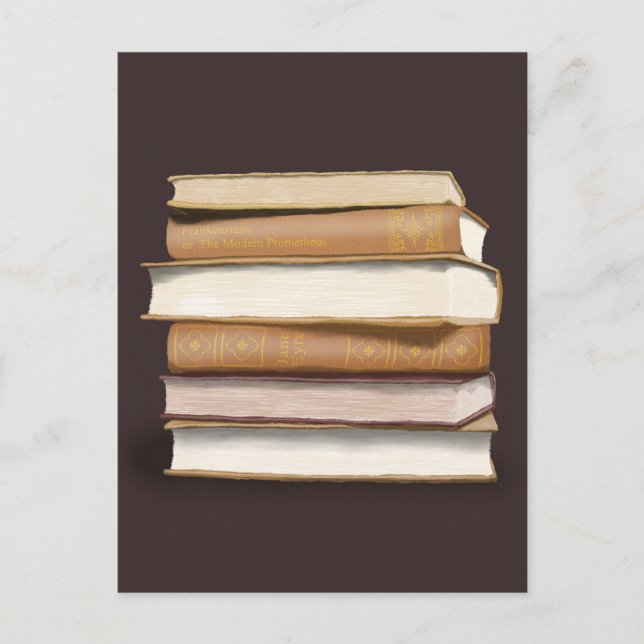 Cartão Postal Dark Academia Antique Books (Frente)