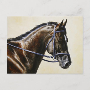 Cartão Postal Dark Bay Dressage Horse