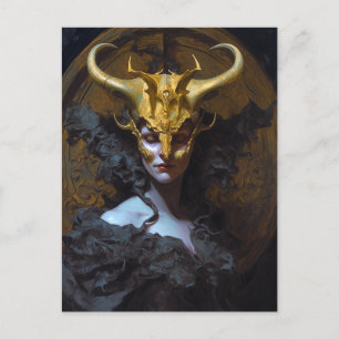 Cartão Postal Dark Queen Fantasy Art