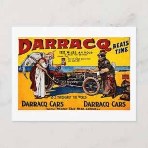 Cartão Postal Darracq - Vintage Auto Advertisement