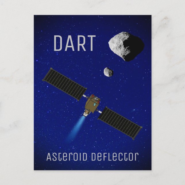 Cartão Postal DART Asteroide Defletor Espacial (Frente)