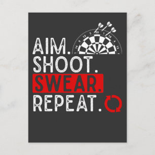 Cartão Postal Dart P - Problemas com as Dardas Humorosas Diversã