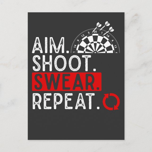 Cartão Postal Dart P - Problemas com as Dardas Humorosas Diversã (Frente)