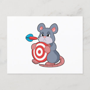 Cartão Postal Dartboard Dart Mouse Darts