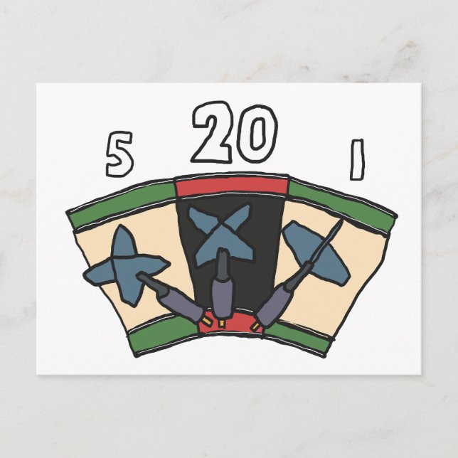 Cartão Postal Darts 180 (Frente)