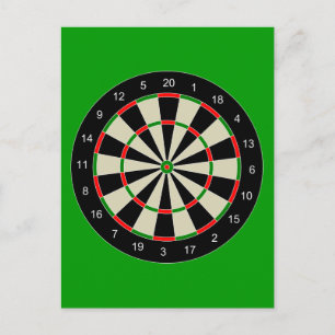 Cartão Postal Darttarget_Vetor_Clipart DARTS DARTBOARD DESTINO