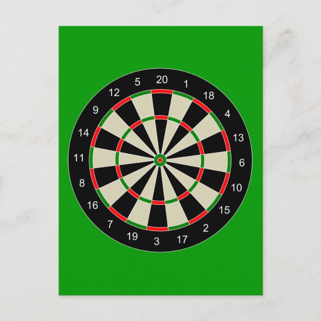 Cartão Postal Darttarget_Vetor_Clipart DARTS DARTBOARD DESTINO (Frente)