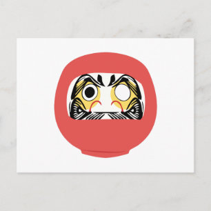 Cartão Postal Daruma Doll Japonês