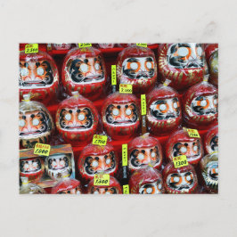 Cartão Postal Daruma Good Luck Dols do Japão