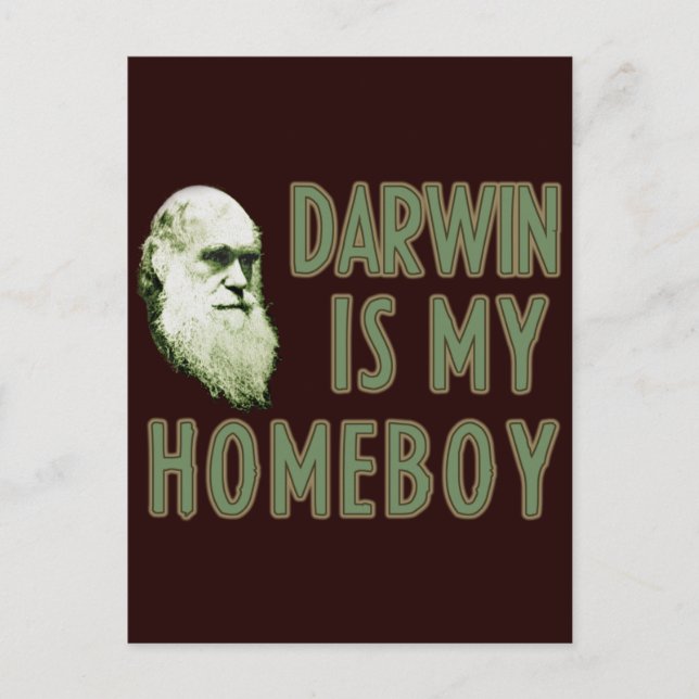 Cartão Postal Darwin é meu Ficar em casa (Frente)