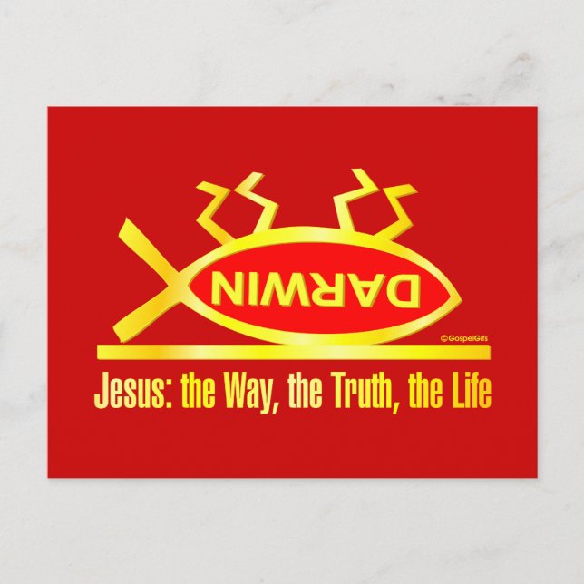 Cartão Postal Darwin é Morto (Frente)