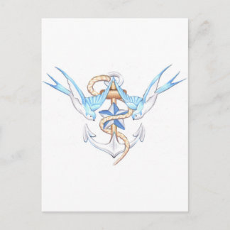 cartão postal das aves