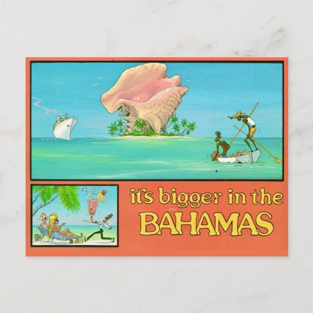 Cartão postal das Bahamas maior (Frente)