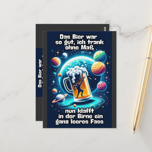 Cartão Postal Das Bier im Kopf  (Frente/Verso In Situ)