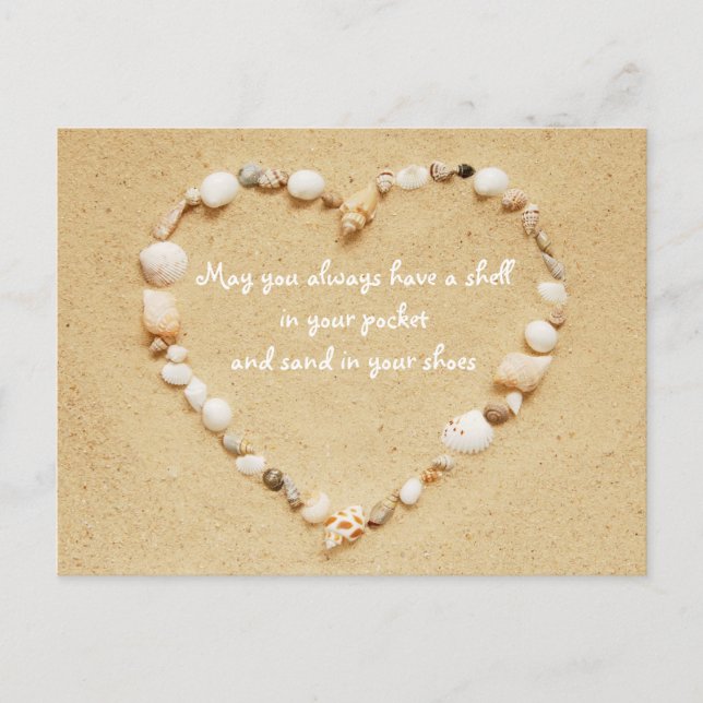 Cartão postal das Blessings da Seashell (Frente)