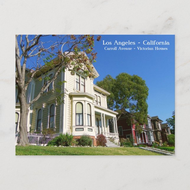 Cartão postal das Casas Vitorianas de Los Angeles! (Frente)