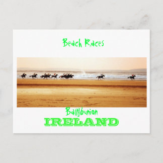 cartão postal das corridas da praia de ballybunion