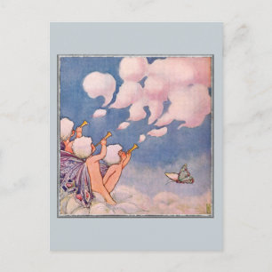 Cartão postal das Fadas das Nuvens Fazendo Nuvens