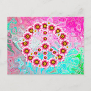 Cartão postal das flores da paz
