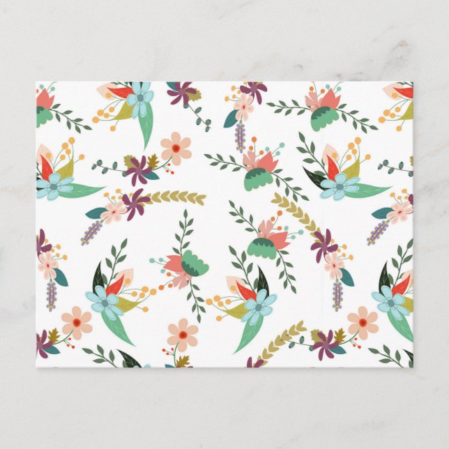 cartão postal das flores de primavera (Frente)